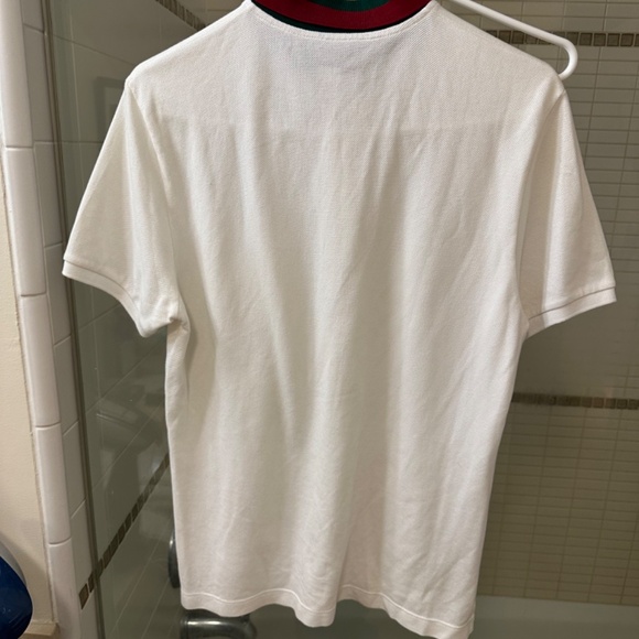 Gucci White Polo Shirt with Red and Green Collar - Picture 3 of 4